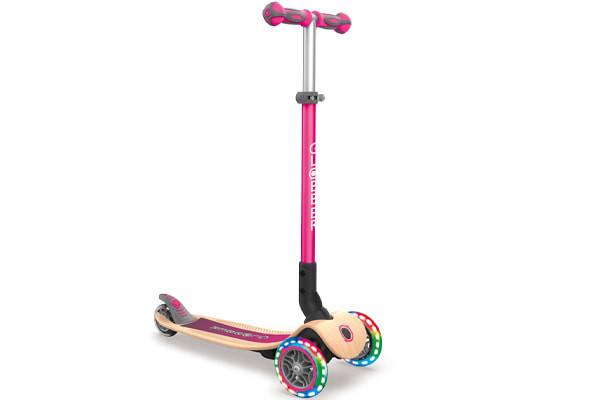 Globber Primo Foldable Lights Wood roze