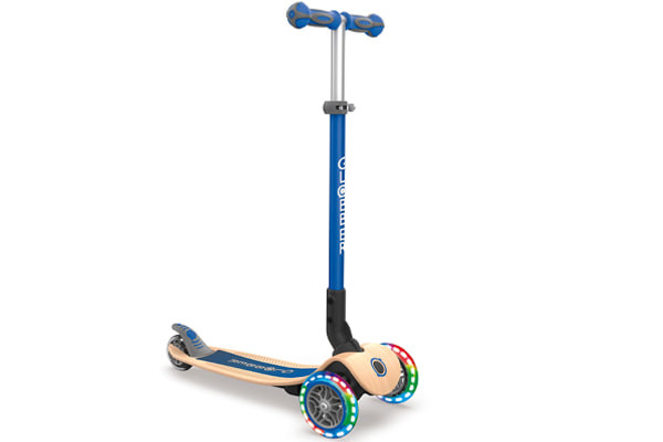 Globber Primo Foldable Lights Wood blauw