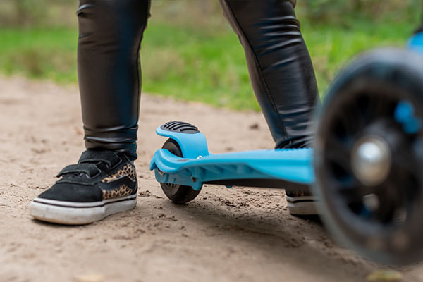 Voetrem op achterwiel