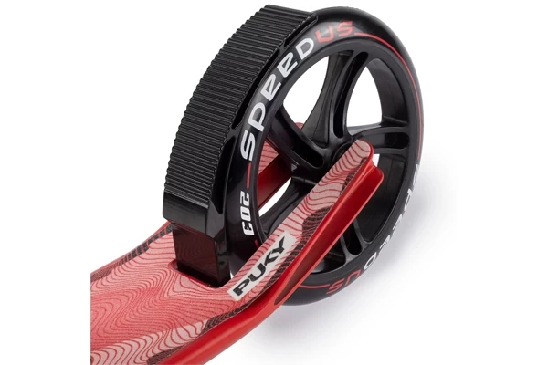 Voetrem op achterwiel