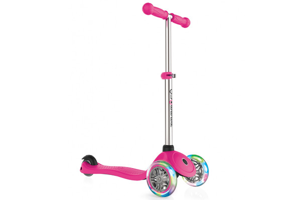 Kinderstep Primo Lights roze van Globber.