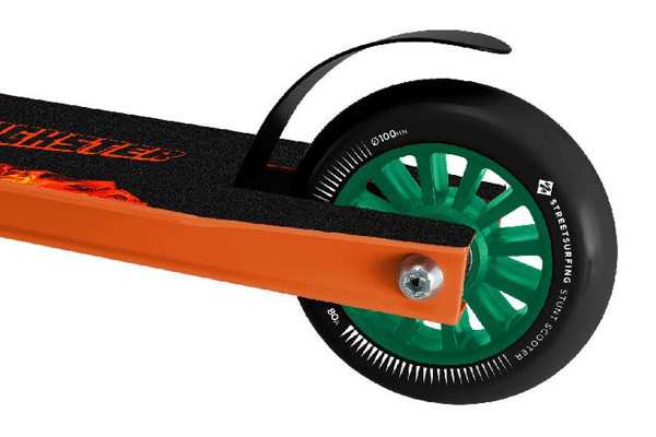 Voetrem op achterwiel