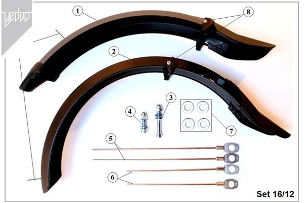 Spatbordenset Yedoo.
