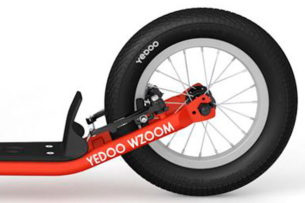 16 inch voorwiel en 12 inch achterwiel